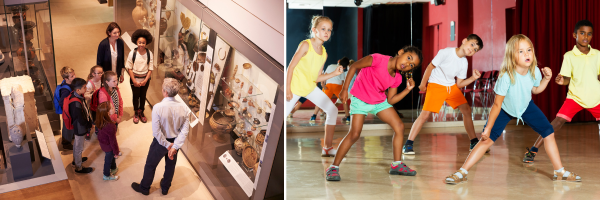 Cultuureducatie: een rondleiding in een museum en een les kinderdans
